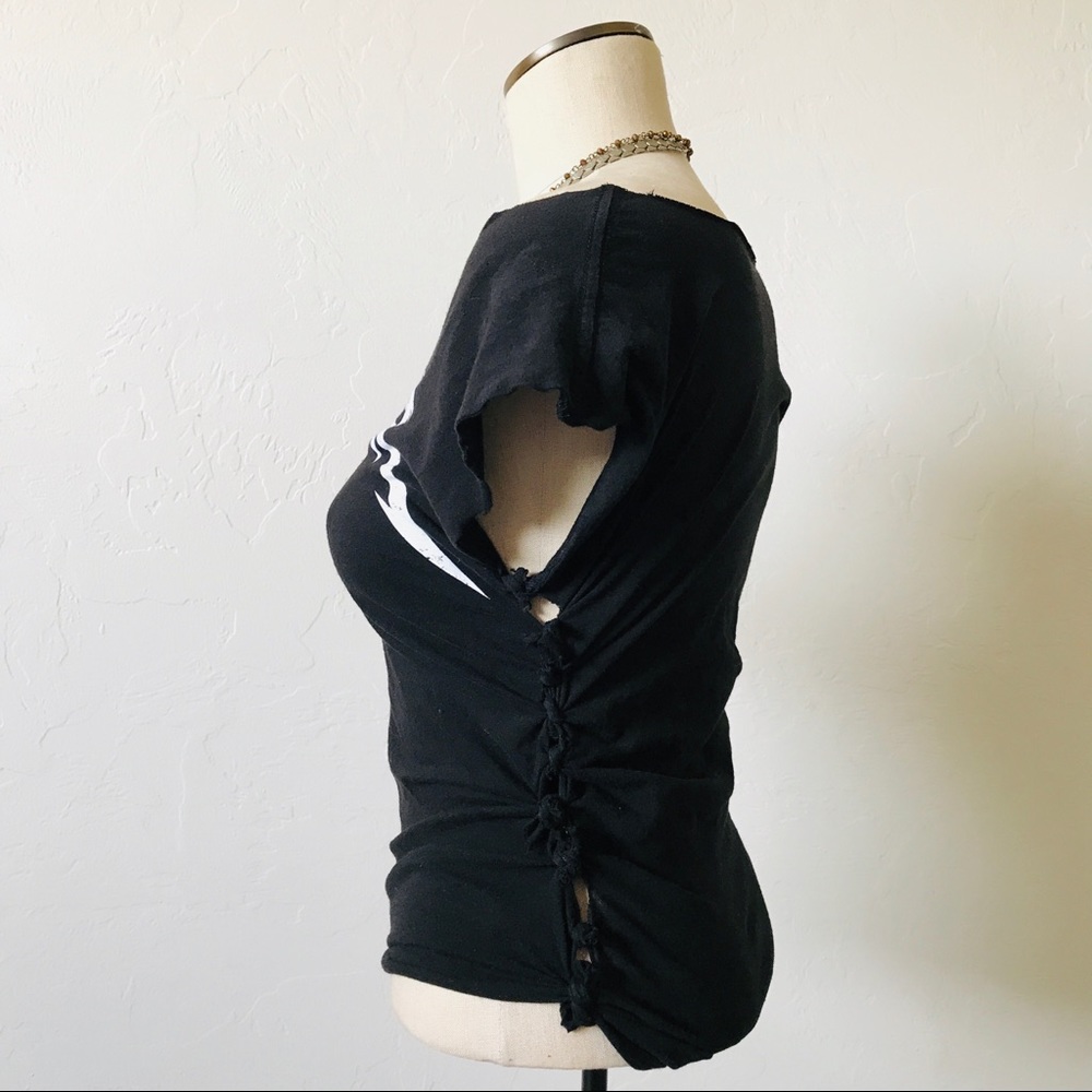SOLD Restyled Off Shoulder Cut Up Metallica Tee - Picture 4 of 5